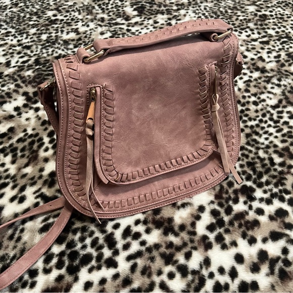 Urban Expressions women’s dusty pink saddle bag boho - Picture 4 of 13